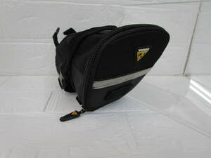 W.23L20 TO * postage 350 jpy fixed amount * saddle-bag TOPEAKtopi-k black USED *
