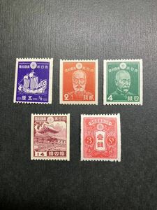 日本切手　昭和コイル 4種完、昭和白紙コイル まとめて　未使用