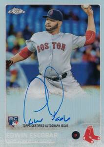 【エスコバー】ルーキー 直筆サインカード 499枚限定 横浜DeNAベイスターズ 2015 TOPPS EDWIN ESCOBAR AUTO #検索 BBM EPOCH エポック