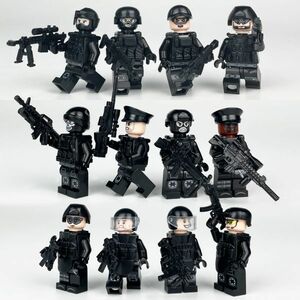 LEGO レゴ 互換 SWAT 特殊部隊 フル装備 大量武器パーツ ミニフィグ 12体セット L43