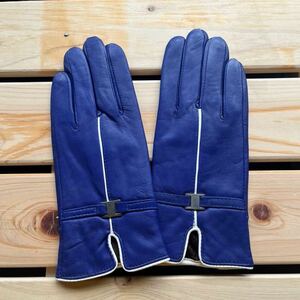 * free shipping * new goods * leather gloves lady's * one sheets leather leather glove reverse side nappy simple purple series 