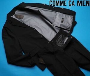 新品定価8.5万円 COMME CA MEN コムサメン 秋冬 ゴアテックス同等 防水・透湿Breathatec セットアップ スーツL黒(05) 15JA10