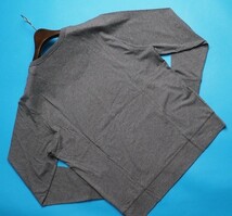 新品国内正規品 Paul Smith ポールスミス 首裏アーティストストライプ ストレッチコットン 長袖TシャツL濃灰(076) 36-7695_画像2