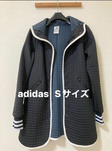 【年末年始値下げしました。】adidas フード付きジャケット 黒　レディースS