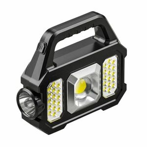 AE004:ハイパワーLED 懐中電灯充電式 キャンプ用 ワークライト多機能ポータブルライトソーラー充電 6つの照明モード