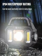 AE004:ハイパワーLED 懐中電灯充電式 キャンプ用 ワークライト多機能ポータブルライトソーラー充電 6つの照明モード_画像6