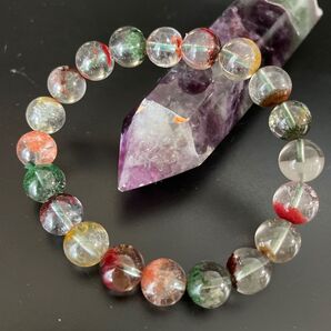 超透明高品質四季幽霊.ガーデンクォーツ.庭園水晶.10mmブレスレット