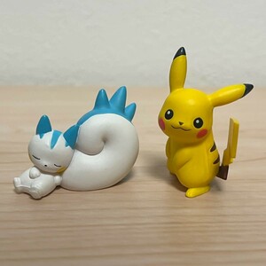 パチリス ピカチュウ 2体セット クリッピングフィギュア ポケモン ポケットモンスター はつゆめ うたたね 4914