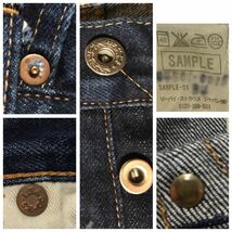 漢の1着 大戦モデル Levi’s S501XX W34ストレート メンズ ジーパン デニム 44501-0015 LVC サンプル 44501XX 革パッチ ペンキステッチ_画像10