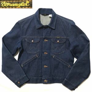 1ウォッシュ 80s VINTAGE 漢のアメカジ USA製 老舗 ラングラー Wrangler メンズ デニムジャケット トラッカージャケット 74126NV 40