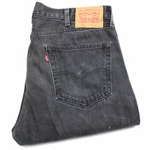 ★Levi'sリーバイス 505 ブラック デニムパンツ ペンキ飛び w38 L30★SDP2375 ジーンズ ストレート オーバーサイズ ビッグサイズ_画像1