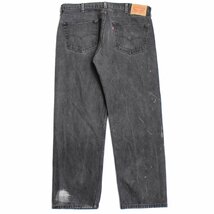 ★Levi'sリーバイス 505 ブラック デニムパンツ ペンキ飛び w38 L30★SDP2375 ジーンズ ストレート オーバーサイズ ビッグサイズ_画像3