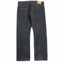 ★メキシコ製 Levi'sリーバイス 501 ダメージ ブラック デニムパンツ w38 L32★SDP2385 ジーンズ ストレート オーバーサイズ ビッグサイズ_画像3