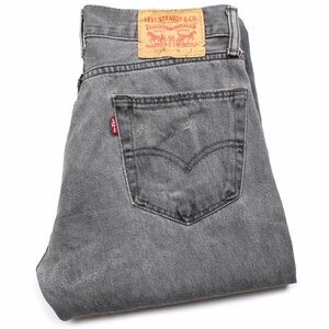 ★Levi'sリーバイス 505 ダメージ ブラック デニムパンツ フェード w30 L32★SDP2425 ジーンズ ストレート ボロ