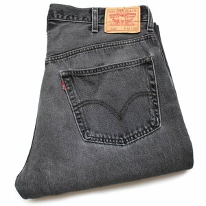 ★00s Levi'sリーバイス 505 ブラック デニムパンツ フェード w38 L30★SDP2432 オールド ジーンズ ストレート リペア オーバーサイズ