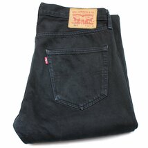 ★Levi'sリーバイス 501 ブラック デニムパンツ w34 L32★SDP2443 ジーンズ ストレート リペア ダメージ_画像1