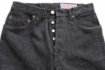 デッドストック★90s USA製 Levi'sリーバイス 901 先染め ブラック デニムパンツ w32 L32★オールド ビンテージ ジーンズ ストレート 501_画像4