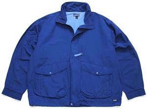 ★90s patagoniaパタゴニア Baggies Jacket コットン×ナイロン バギーズジャケット 青紺 L★オールド アウトドア コーチ オーバーサイズ
