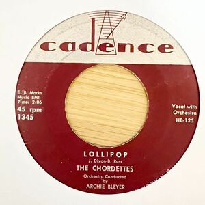 【45】 EARLY GIRLS! THE CHORDETTES / LOLLIPOP/ 7inch EP 60s 50s oldies / 映画スタンド・バイ・ミー