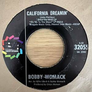 【45】SOUL! BOBBY WOMACK / CALIFORNIA DREAMING / MAMS & PAPAS/ EP レコード 7inch 45 FUNK SOUL