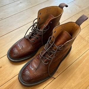 【送料無料】トリッカーズ　Tricker's　ウイングチップ　ブーツ　UK6.5