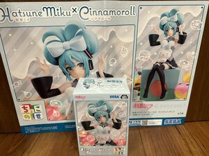 【新品未開封】初音ミクシリーズ ちょこのせ プレミアムフィギュア 初音ミク×シナモロール ポスター付き　POP付き