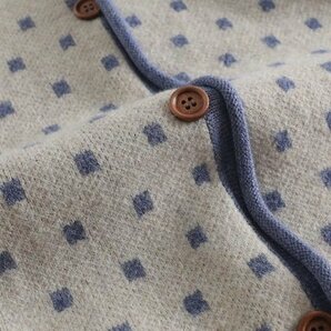 xzカーディガン 羽織物 アウター セーター ニット 可愛い 着映え レディース ゆったり 暖かい 上品な織り込み柄 ベージュ系の画像9
