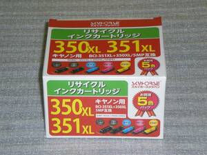 ☆ M755「未使用品／送料込み／互換性抜群」キャノン用BCI - 350XL +351/5MP互換 リサイクルインクカートリッジ ５色パックsky ☆