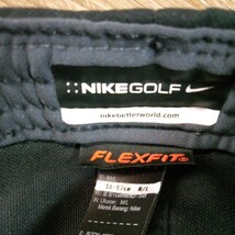 NIKE GOLF FLEXFIT ナイキ ゴルフ キャップ　ブラック スウッシュ ロゴ_画像5