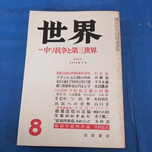 世界 1976.8 特集:中ソ抗争と第三世界 岩波書店 石川滋 百瀬宏 平井友義