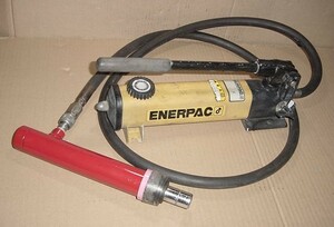 ★★★ENERPAC 油圧ハンドポンプ + BLACKHAWK 油圧ラム 4 トン (モデル:65134) セット(動作品)★中古・美品★