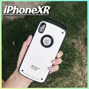 iPhoneケース iPhoneXR 韓国 ファッション 衝撃に強い アウトドアやスポーツに似合うケース 耐衝撃 ハードケース ホワイト テンアール