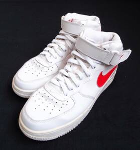 NIKE AIR FORCE1 MID ホワイト x レッド / ナイキ エアフォース1 ミッド 白 x 赤