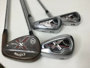 ●営ST507-140 Callaway キャロウェイ X TOUR ゴルフ アイアン 4本セット 右利き用 5番 7番 P S（52°） アイアンセット