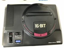 ●代TW173-100　【通電確認済み】　SEGA セガ メガドライブ 16-BIT HAA-2510 本体 コントローラー_画像2