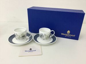 ●営ST496-100【黒壷刻印】WEDGWOOD ウェッジウッド GLEN MIST グレンミスト デミタス カップ＆ソーサー