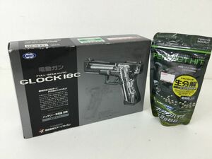 ●営AD544-80　東京マルイ　GLOCK 18C　電動ガン　取扱説明書/(未開封)東京マルイ ベアリングバイオBB弾 0.2g