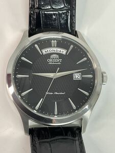 営KZ314-60◆ ORIENT／オリエント EV0V-C0-A water resistant ブラック×シルバー 自動巻き 腕時計 （稼働品）