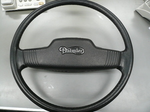 (^^)/　ダイムラーダブルシックス　オリジナルハンドル(^^)/ ステアリング steering wheel Daimler double six革ハンドル皮ジャガーJaguar