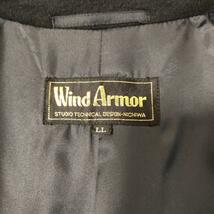 1円〜【LLサイズ高級美品】Wind Armor ウインドアーマー カシミヤ100％ ロングコート ステンカラー バルマカーン ブラック 黒 特大サイズ_画像9