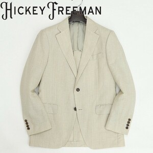 ◆HICKEY FREEMAN ヒッキーフリーマン リネン混 2釦 ジャケット アイボリー