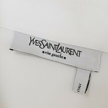 イタリア製◆Yves Saint Laurent イヴサンローラン ダブルカフス コットン 長袖 ドレス シャツ 白 ホワイト 43/17_画像6