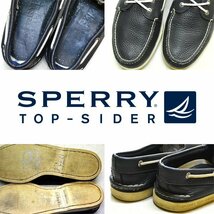 1点物◆トップサイダーSPERRY紺革靴レザーデッキシューズ古着メンズ28レディースOKアメカジ90sストリート/スポーツ/ボートブランド371070_画像2