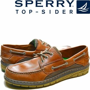 1点物◆トップサイダーSPERRY茶革靴レザーデッキシューズ古着メンズ27.5レディースOKアメカジ90sストリート/スポーツ/レトロブランド371069