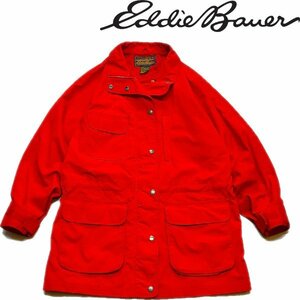 1 point thing * Eddie Bauer butterfly . button 80s red mountain parka old clothes men's lady's OK American Casual 90s Street 70s nylon jacket mountain climbing 371126