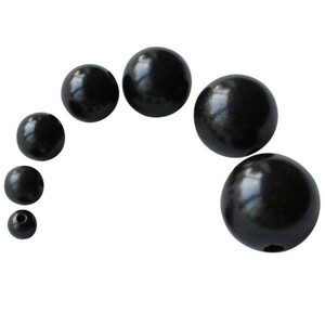  ebony .... small .20mm 100 sphere set beads .. tree . handmade 