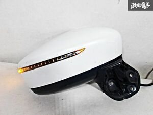 動作OK！点灯OK！日産 純正 E12 ノート ドアミラー 右 右側 運転席側 電動格納 7ピン 実働外し 白 ホワイト MURAKAMI G579 即納