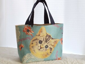 ★ハンドメイド★cat*リアル猫*トートバッグ*ネコ♪ねこ