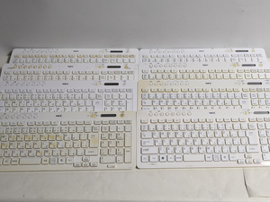 NEC KG-1062 8個セット 純正 ワイヤレスキーボード 白 ホワイト 日本語 動作済み 中古 周辺機器