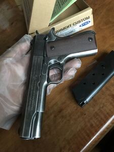 タニオコバ　taniokoba mule M1911A1 ガバメント　GN-7.5 HW樹脂製　STGAマーク有り　発火式　モデルガン　古美塗装